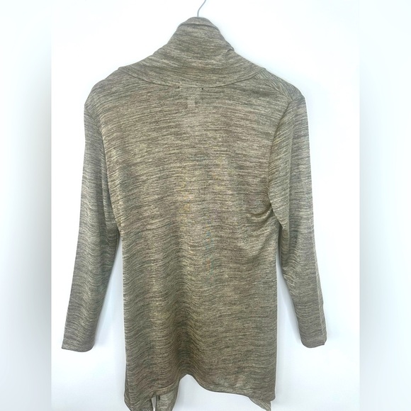 Large Cowl Neck Top‎ Gold Tunic Aline Size L - Picture 10 of 13